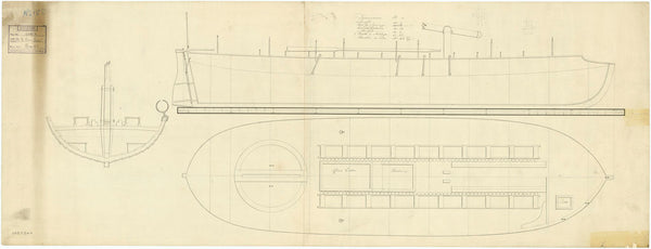 Lines plan for a Gunboat