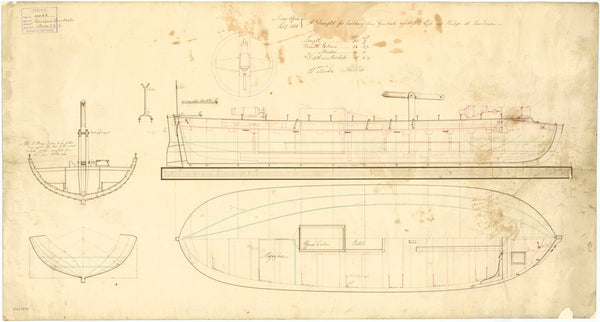 Lines & Profile plan for Gunboats