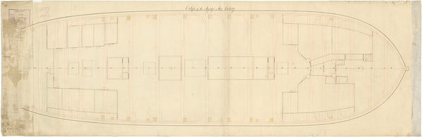Orlop deck plan for 'Victory' (1765)