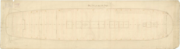 Upper deck plan for 'Victory' (1765)