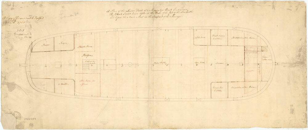 Plan of 'Endeavour' (1768)