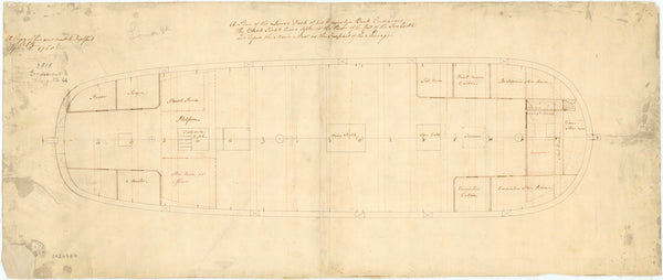 Plan of 'Endeavour' (1768)