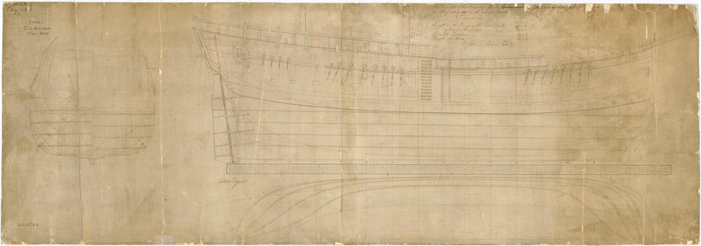 Plan of 'Endeavour' (1768)