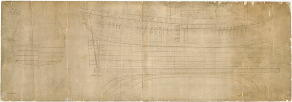 Plan of 'Endeavour' (1768)