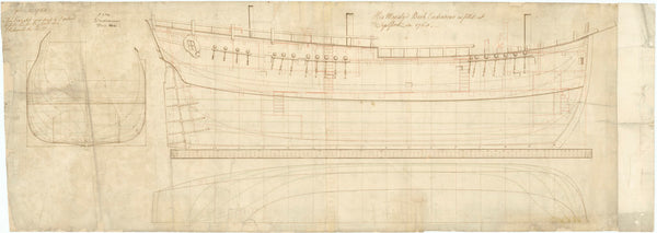 Plan of 'Endeavour' (1768)