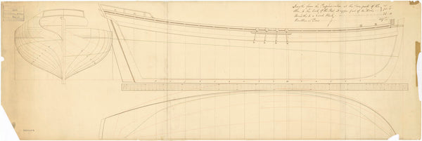 Lines plan for a Cutter