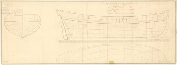 Lines & Profile for 'Duke de la Vaugignon' (1779)