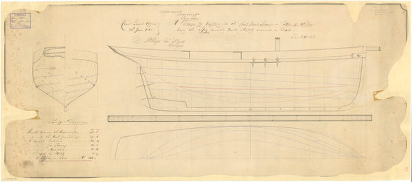 Lines plan for a Coast Guard Cutter