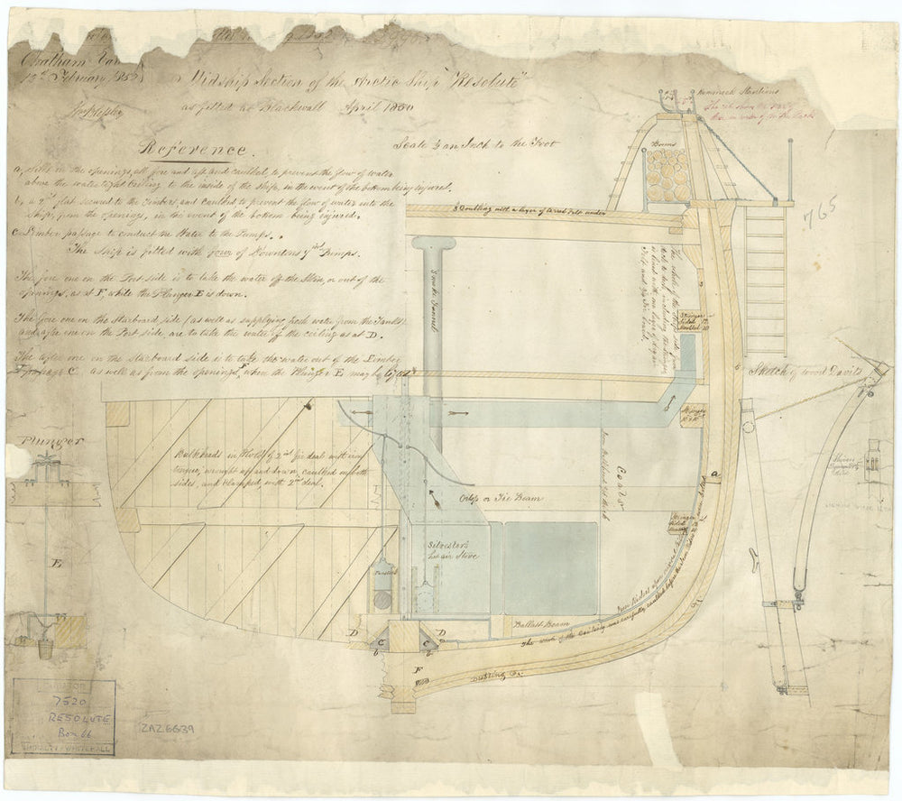 Midship section of Resolute (1850)