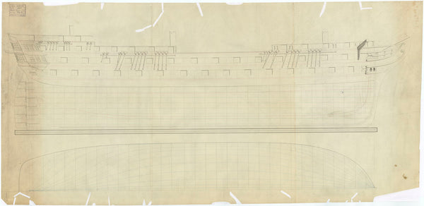 Unidentified 192ft 10in, 84-gun? Second Rate, two-decker (no date)