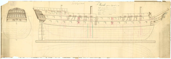 Plan of 'Hercule' (Br, 1798)