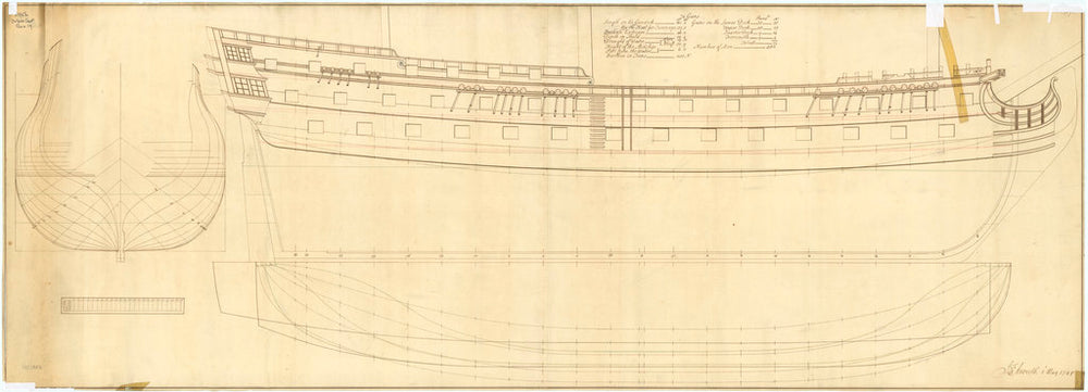 Unnamed 161ft 74-gun Third Rate, two-decker, possibly the 'Culloden' (1747)