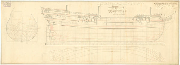 Plans for the 50 gun, 4th rate 'Salisbury' (1769)