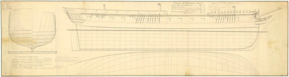 Lines and profile plan of 'Venera' (fl. 1808)