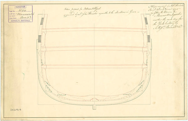 Ship plan HMS 'Monmouth'