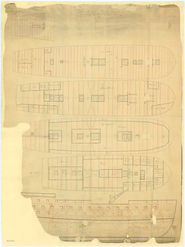 Ship plan HMS 'Monmouth'