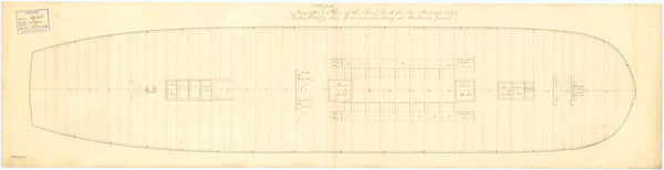 Plan for the upper deck of 'Isis' (1819)