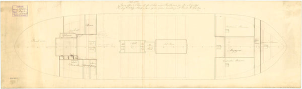 Plan of the orlop deck of 'Isis' (1819)