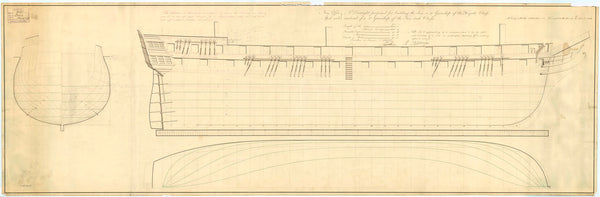 Body plan of 'Isis' (1819)