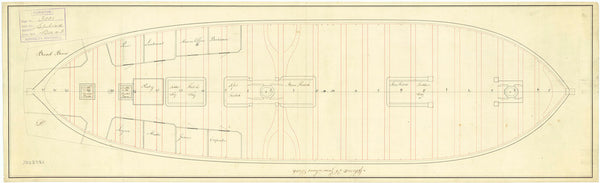 Lower deck plan of the 'Sphinx' (1775)