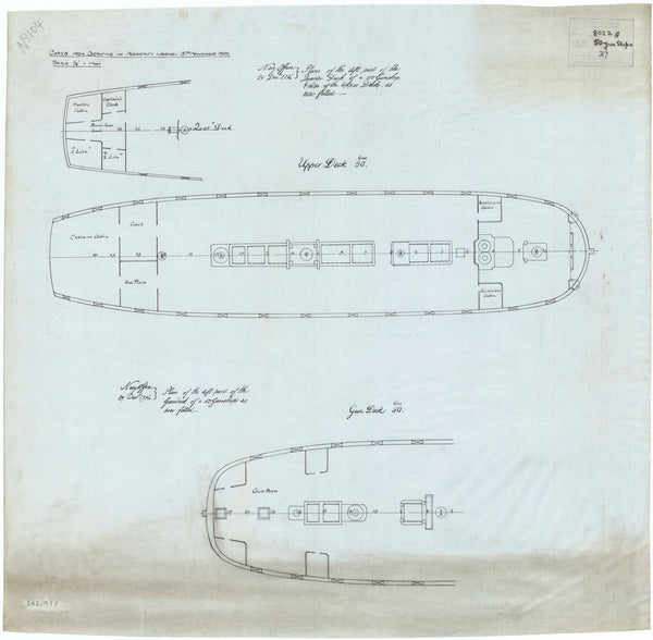 Unnamed 1745 Establishment 50-gun Fourth Rate two-decker