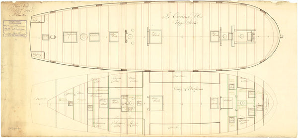 Upper And Lower Decks Plan Of HMS Curieux 1804 upper-and-lower-decks-plan-of-hms-curieux-1804