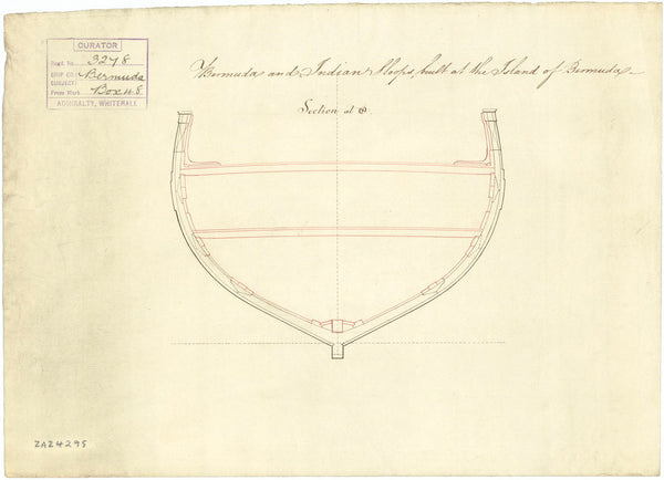 Midship section plan 'Bermuda' (Br, 1806) class