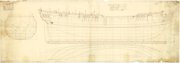 The 'Rose' (1757) lines plan