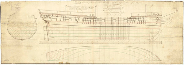 Lines plan for 'Anacreon' (1813)