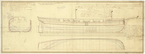 Lines plan for 'Aimwell' (1794)