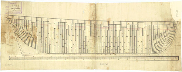 Frame plan for HMS 'Apelles' (1808)