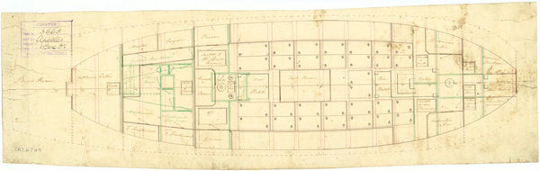 Platform plan for HMS 'Apelles' (1808)