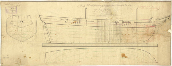 Lines plan for HMS 'Apelles' (1808)