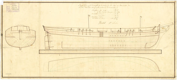 Lines plan for HMS 'Acute' (1804)