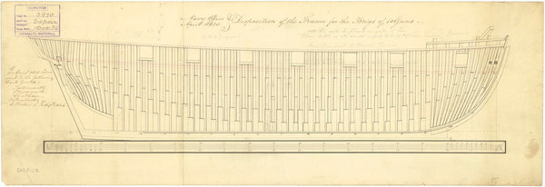 Frame plan for 'Espoir' (1826)