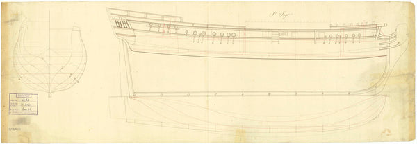 Lines plan for 'St Jago'