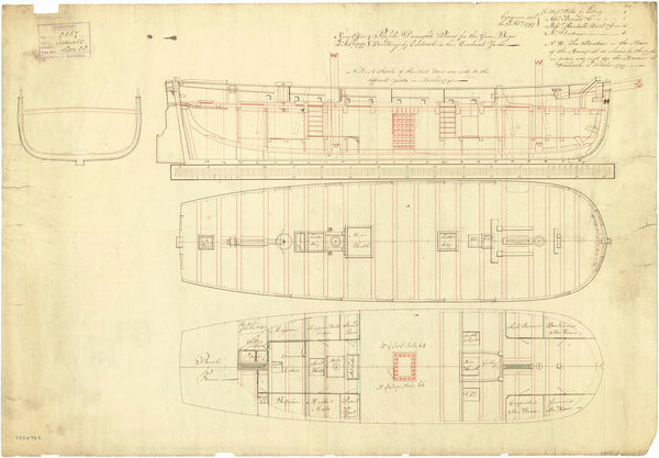 Inboard profile plan for 'Assault'