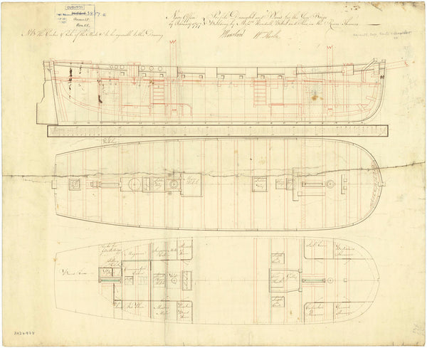 Inboard profile plan for 'Assault'