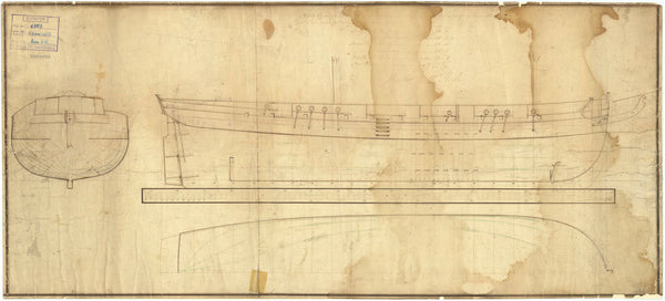 Lines plan for 'Growler'