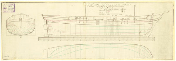 Lines plan for 'Growler'