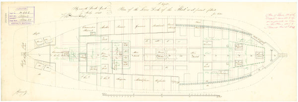 Lower deck plan for 'Alert'