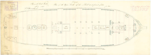 Upper deck plan for 'Alert'