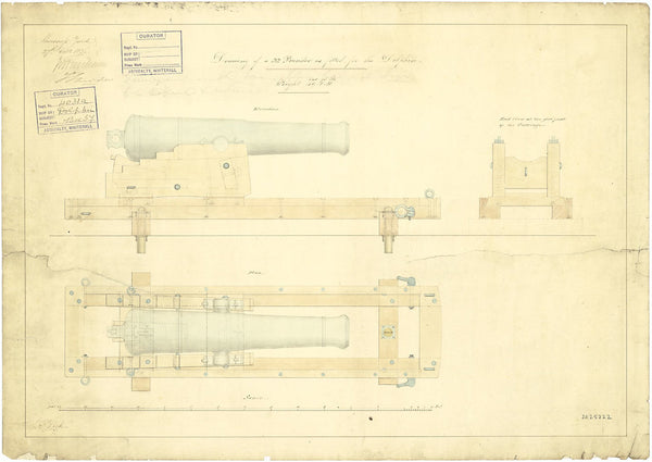 Gun plan for 'Dolphin' (1836)