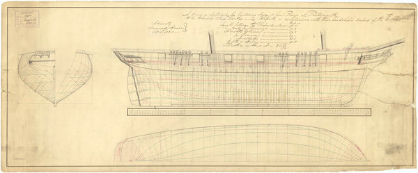 Lines plan for Rapid (1840) and Sealark (1843)