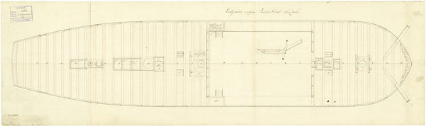 Quarter & forecastle deck plan for 'Endymion' (1797)