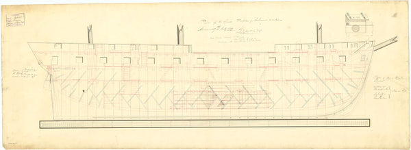 Inboard profile plan for 6 ships (see description)