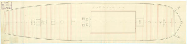 Deck, quarter & forecastle plan for HMS 'Amethyst' (1793)