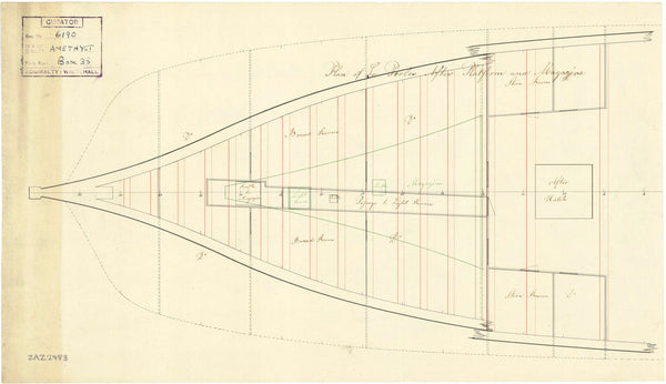 Platform plan for HMS 'Amethyst'