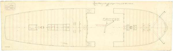 Deck, quarter & forecastle plan for HMS 'Amazon' (1795)