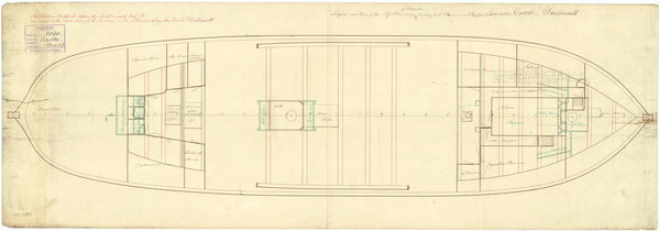 Platforms and Orlop plan for HMS 'Apollo' (1799)